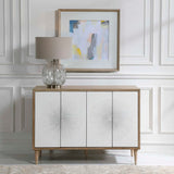 White Starburst 4-Door Cabinet by Uttermost Dani, alternate view 2