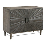 Oak Starburst 2-Door Cabinet by Uttermost Shield, alternate view 3
