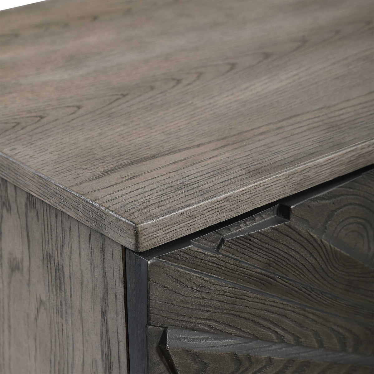 Oak Starburst 2-Door Cabinet by Uttermost Shield, alternate view 7