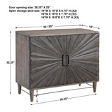 Oak Starburst 2-Door Cabinet by Uttermost Shield, alternate view 9