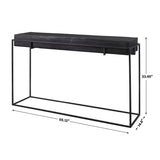 Antique Black Aluminum Console Table by Uttermost Telone, alternate view 5