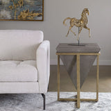 Modern European furniture - Fir Wood Pyramid Side Table - www.oroa.com