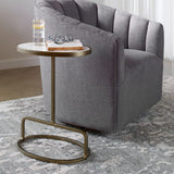 Modern European furniture - Iron Base Oval Accent Table - www.oroa.com