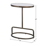 Modern European furniture - Iron Base Oval Accent Table - www.oroa.com
