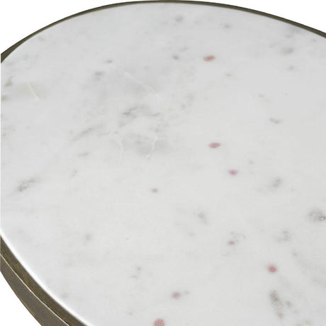 Modern European furniture - Iron Base Oval Accent Table - www.oroa.com