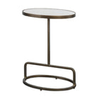 Modern European furniture - Iron Base Oval Accent Table - www.oroa.com