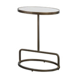 Modern European furniture - Iron Base Oval Accent Table - www.oroa.com