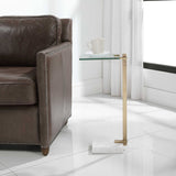 Modern European furniture - White Marble Foot Accent Table - www.oroa.com