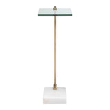 Modern European furniture - White Marble Foot Accent Table - www.oroa.com