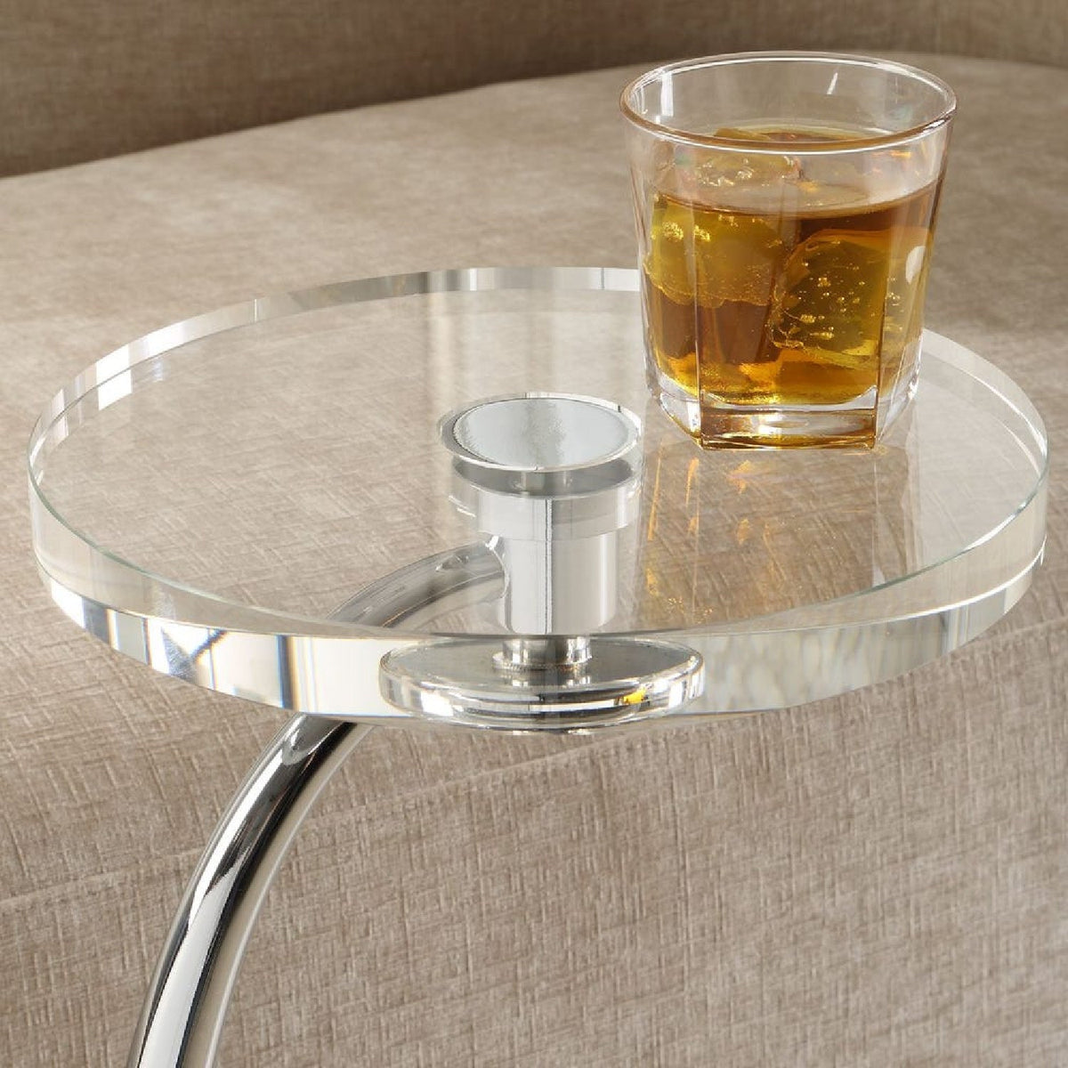 Modern European furniture - Round Crystal Drink Table - www.oroa.com