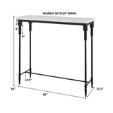 White Marble Console Table by Uttermost Bourges, alternate view 5