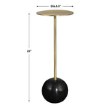 Modern European furniture - Gold Pedestal Drink Table - www.oroa.com