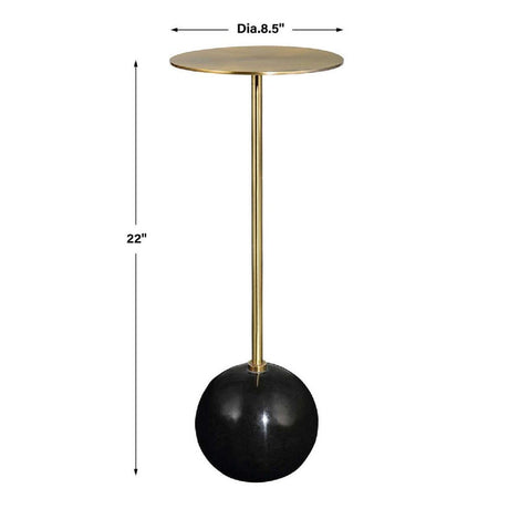 Modern European furniture - Gold Pedestal Drink Table - www.oroa.com