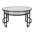 Modern European furniture - Black Round Nesting Coffee Tables (2) - www.oroa.com