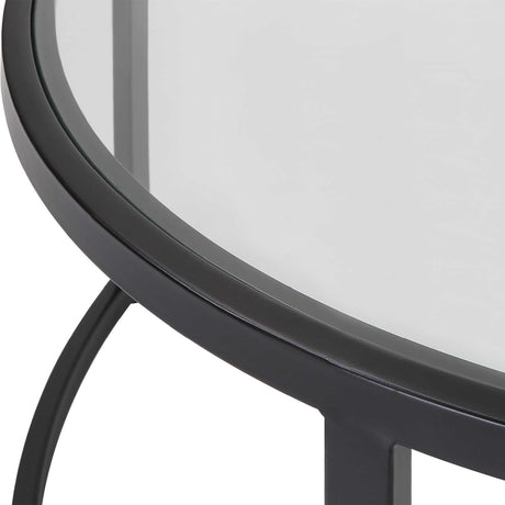 Modern European furniture - Black Round Nesting Coffee Tables (2) - www.oroa.com