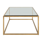 Modern European furniture - Gold Framed Coffee Table - www.oroa.com