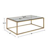 Modern European furniture - Gold Framed Coffee Table - www.oroa.com