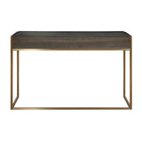 Modern European furniture - Dark Acacia 2-Drawer Writing Desk - www.oroa.com