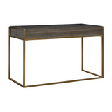 Modern European furniture - Dark Acacia 2-Drawer Writing Desk - www.oroa.com