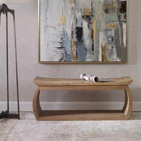 Modern European furniture - Elm Wood Accent Bench - www.oroa.com