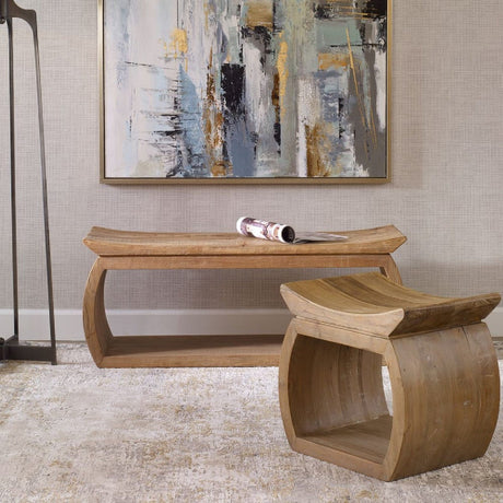 Modern European furniture - Elm Wood Accent Bench - www.oroa.com