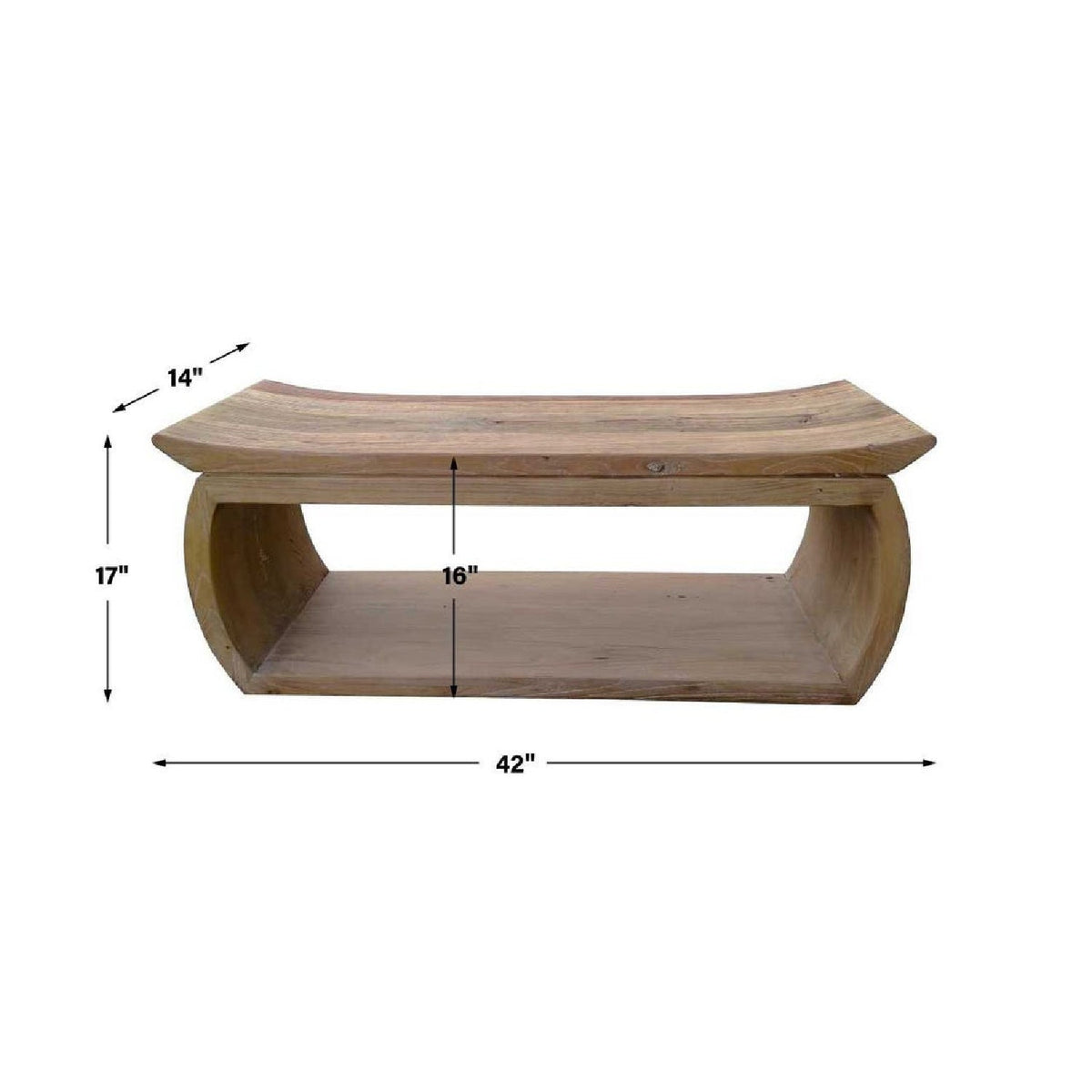 Modern European furniture - Elm Wood Accent Bench - www.oroa.com