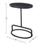 Modern European furniture - Iron Base Oval Accent Table - www.oroa.com