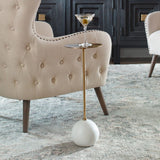 Modern European furniture - Gold Pedestal Drink Table - www.oroa.com