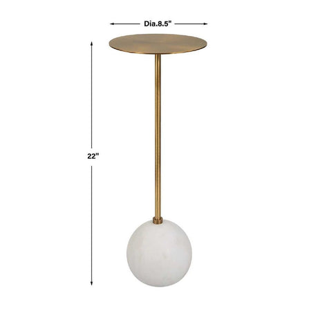 Modern European furniture - Gold Pedestal Drink Table - www.oroa.com