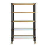 Modern European furniture - Black & Gold Framed Bookshelf - www.oroa.com