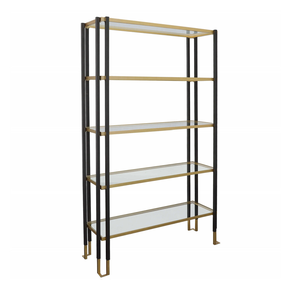 Modern European furniture - Black & Gold Framed Bookshelf - www.oroa.com