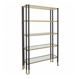 Modern European furniture - Black & Gold Framed Bookshelf - www.oroa.com