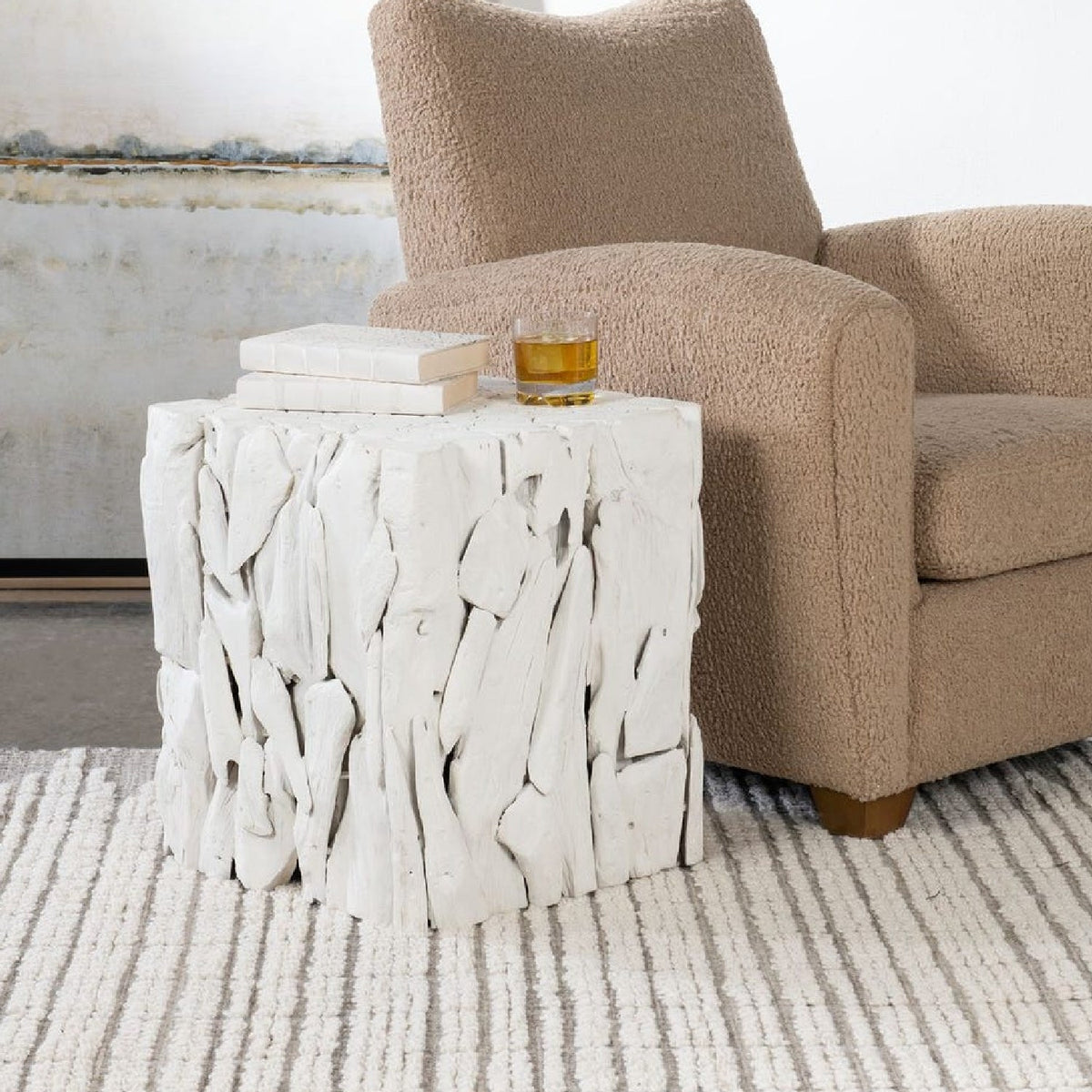 Modern European furniture - Teak Root Side Table - www.oroa.com