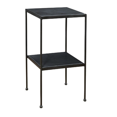 Square Black Marble Accent Table by Uttermost Sherwood, alternate view 3