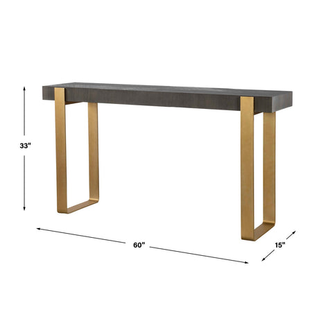 Gray Ash Console Table by Uttermost Kea, alternate view 7