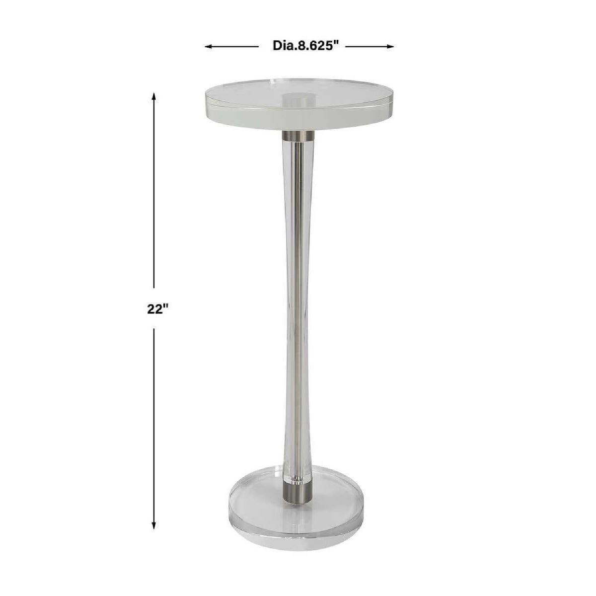 Crystal Pedestal Drink Table by Uttermost Pria, alternate view 3