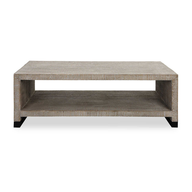 Modern European furniture - Whitewashed Wood Coffee Table - www.oroa.com