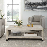 Modern European furniture - Whitewashed Wood Coffee Table - www.oroa.com