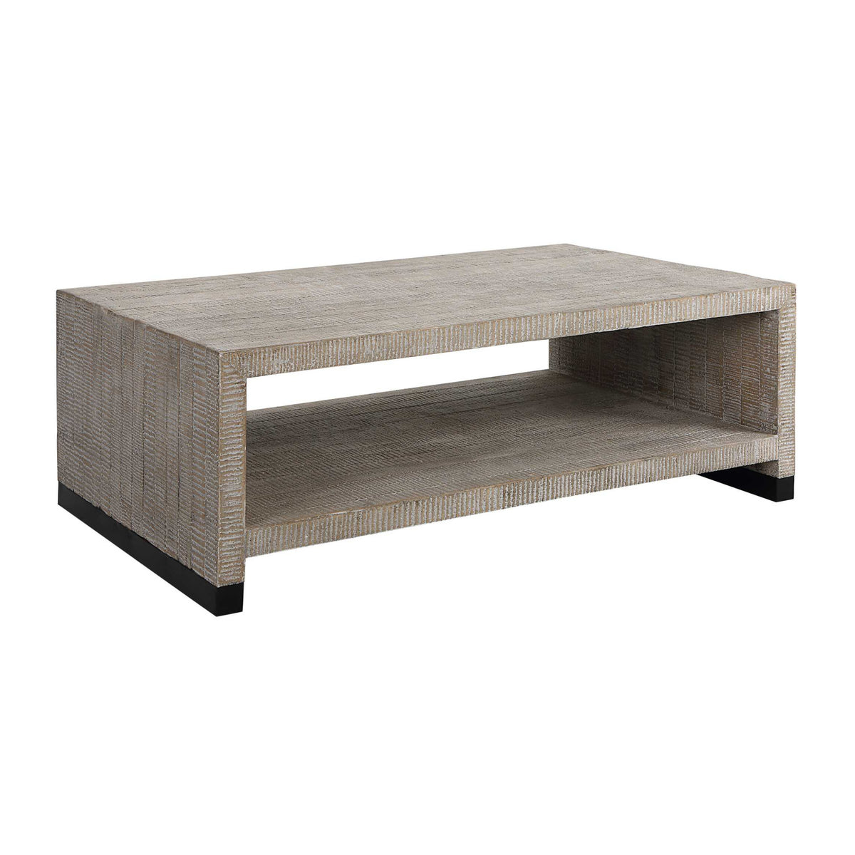 Modern European furniture - Whitewashed Wood Coffee Table - www.oroa.com