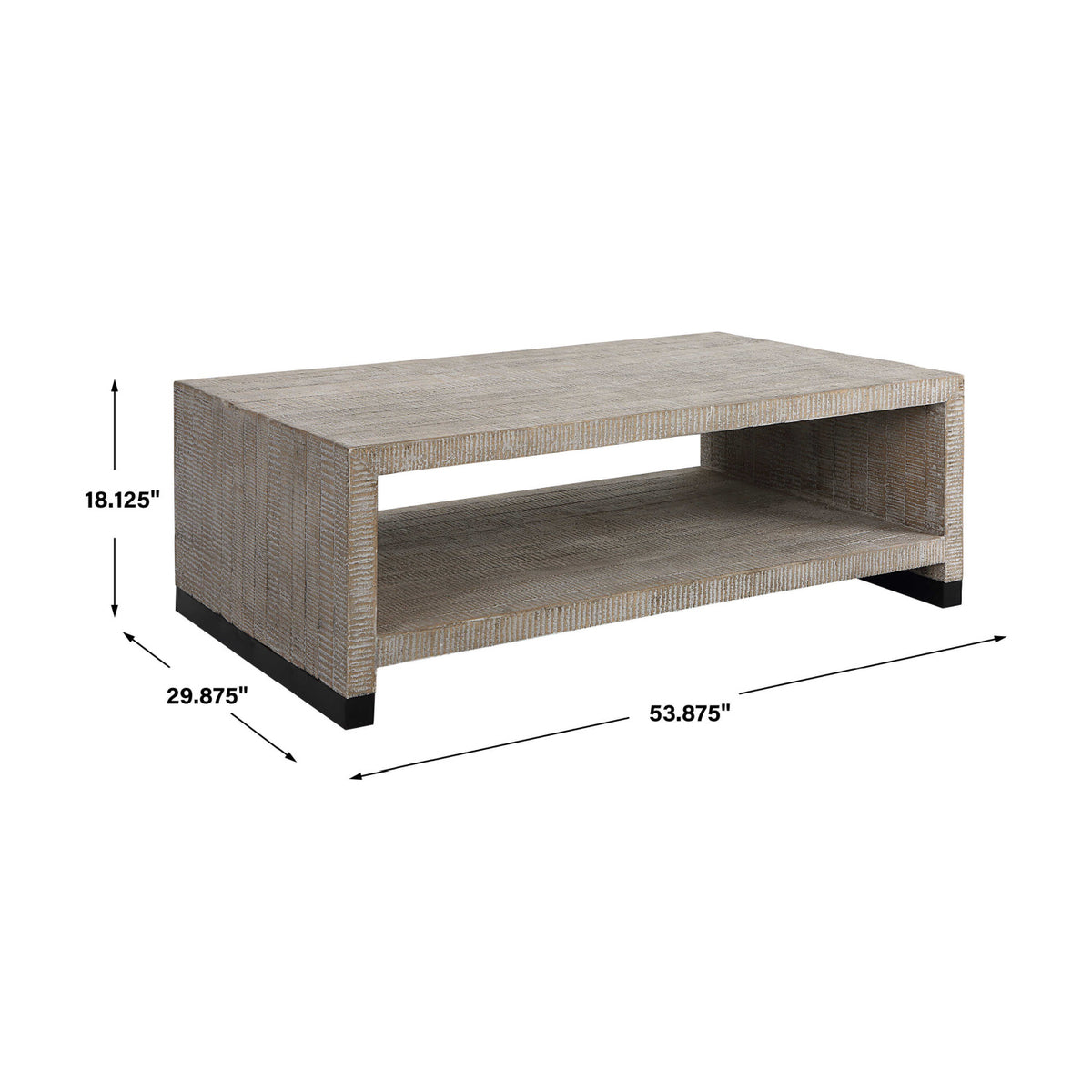 Modern European furniture - Whitewashed Wood Coffee Table - www.oroa.com