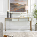 Modern European furniture - Gold Framed Mirror Console Table - www.oroa.com