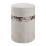 White Crackle Ceramic Garden Stool by Uttermost Comanche