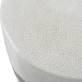 White Crackle Ceramic Garden Stool by Uttermost Comanche, alternate view 3