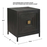 Black Wooden 1-Door Accent Cabinet by Uttermost Aiken, alternate view 8