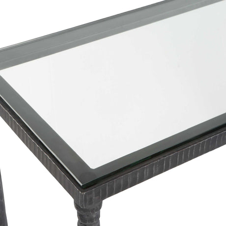 Tempered Glass Console Table by Uttermost Washington, alternate view 4