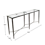 Tempered Glass Console Table by Uttermost Washington, alternate view 7