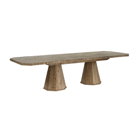 Modern European furniture - Wooden Herringbone Dining Table - www.oroa.com