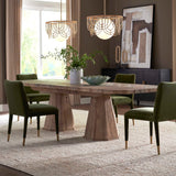 Modern European furniture - Wooden Herringbone Dining Table - www.oroa.com
