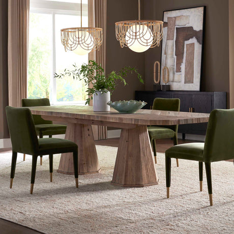 Modern European furniture - Wooden Herringbone Dining Table - www.oroa.com