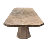 Modern European furniture - Wooden Herringbone Dining Table - www.oroa.com